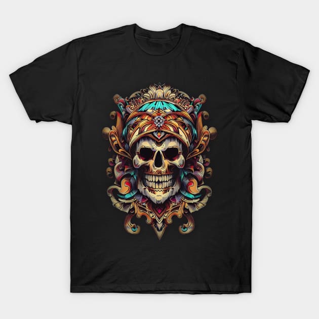 Fantasy Skull T-Shirt by Ezhael